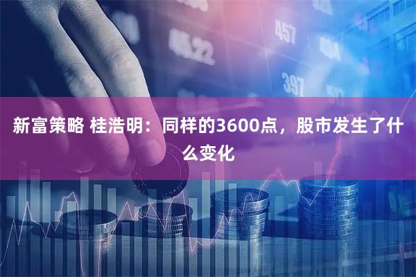 新富策略 桂浩明:同样的3600点,股市发生了什么变化